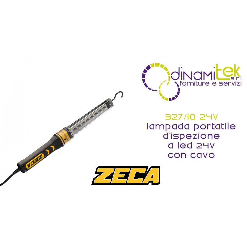 ZECA 327/10 24V LAMPADA PORTATILE D'ISPEZIONE A LED 24V CON 10M CAVO Dinamitek 1