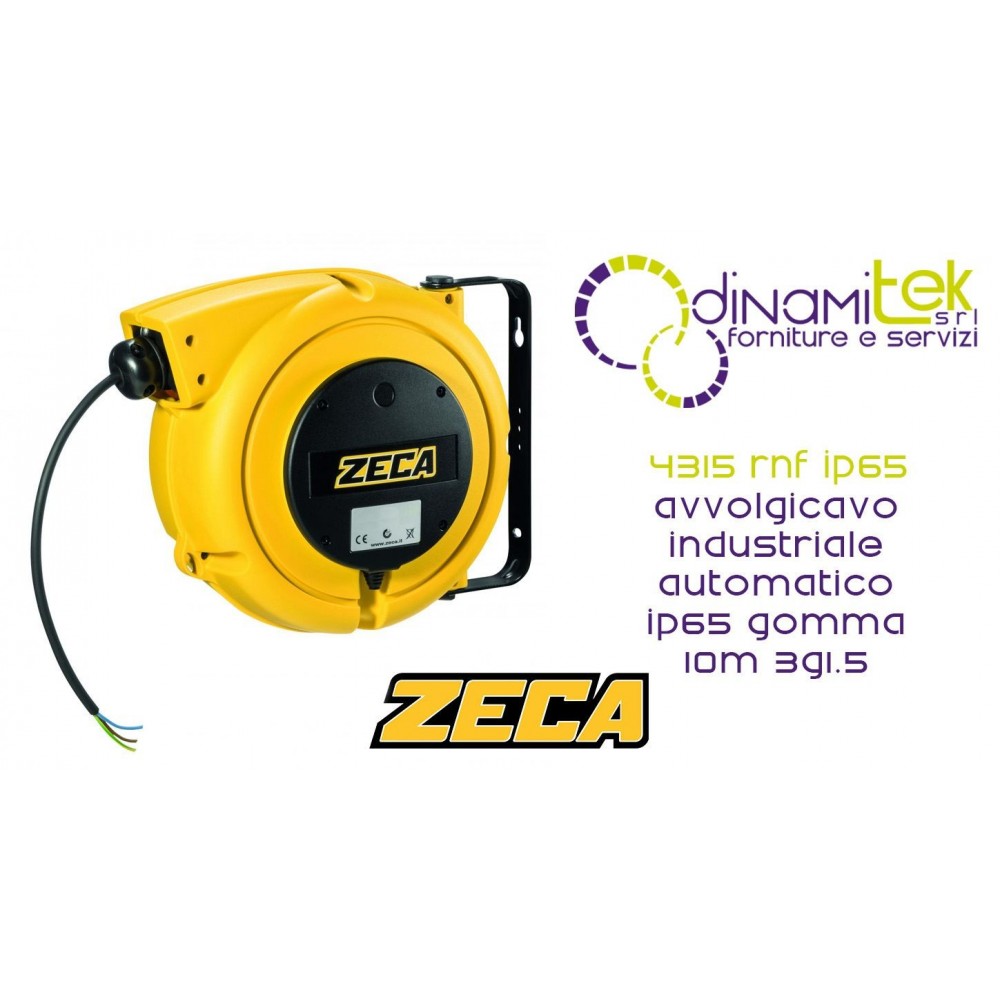 ZECA 4315 RNF IP65 AVVOLGICAVO INDUSTRIALE AUTOMATICO IP65 GOMMA 10M 3G1.5 Dinamitek 1