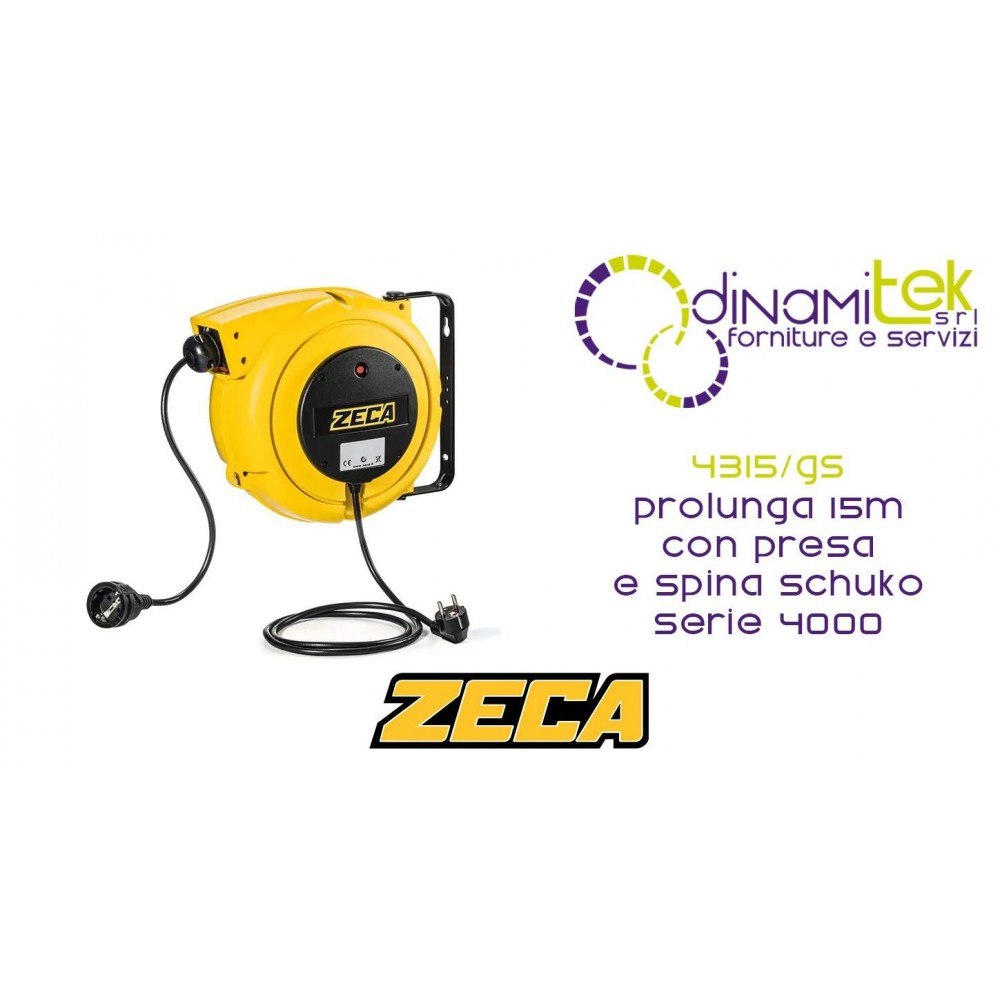 ZECA 4315/GS PROLUNGA 15M CON PRESA E SPINA SCHUKO SERIE 4000 Dinamitek 1