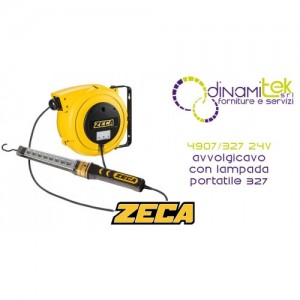 ZECA 4907/327 24V AVVOLGICAVO CON LAMPADA PORTATILE 327 Dinamitek 1