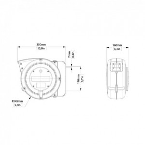 ZECA 4907/330 230V AVVOLGICAVO CON LAMPADA PORTATILE 330 Dinamitek 3