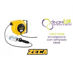 ZECA 4907/T306 AVVOLGICAVO CON LAMPADA PORTATILE T306 Dinamitek 1