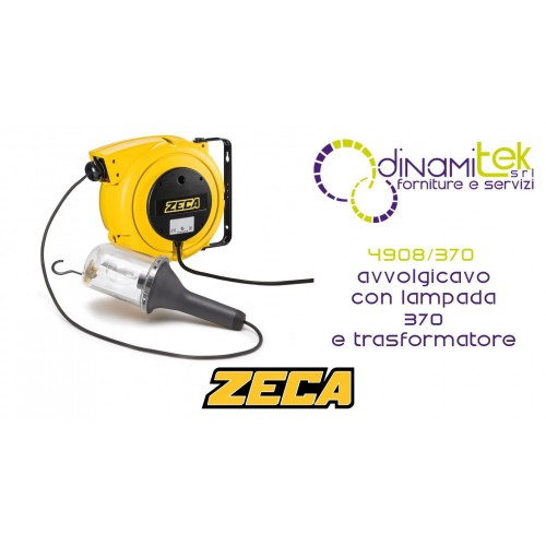 4908/370 AVVOLGICAVO CON LAMPADA PORTATILE 370 SERIE 4000 E TRASFORMATORE ZECA