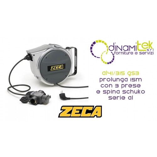 ZECA AL41/315 GS3 PROLUNGA 15M CON 3 PRESE E SPINA SCHUKO SERIE AL Dinamitek 1