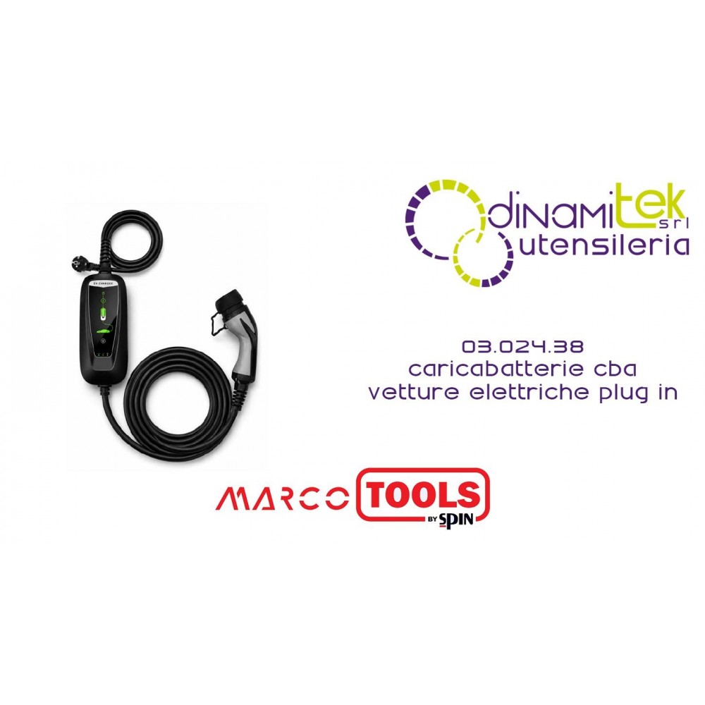 SPIN MARCO TOOLS 03.024.38 CARICABATTERIE CBA PER VETTURE ELETTRICHE PLUG IN Dinamitek 1