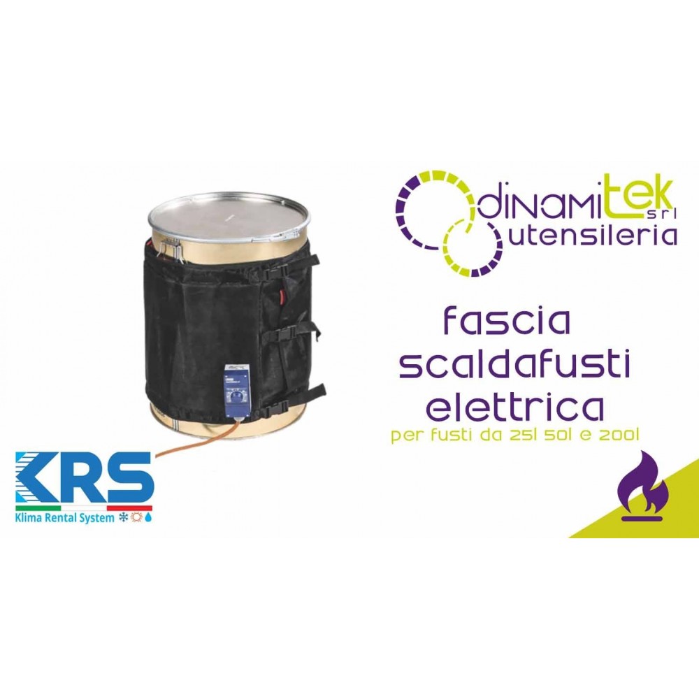 KRS FASCIA SCALDAFUSTI ELETTRICA PER FUSTI DA 25L 50L E 200L Dinamitek 1