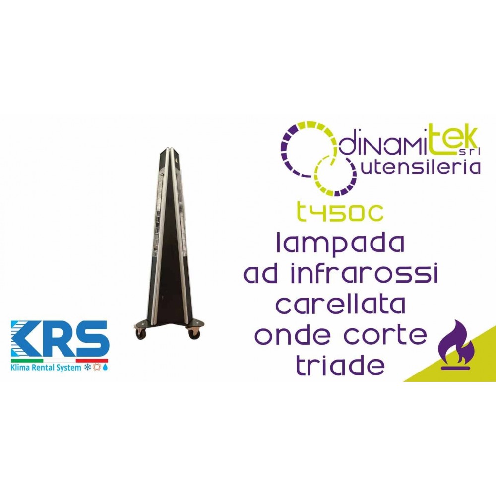 KRS T450C LAMPADA AD INFRAROSSI CARELLATA ONDE CORTE TRIADE 3X1500W 400V Dinamitek 1