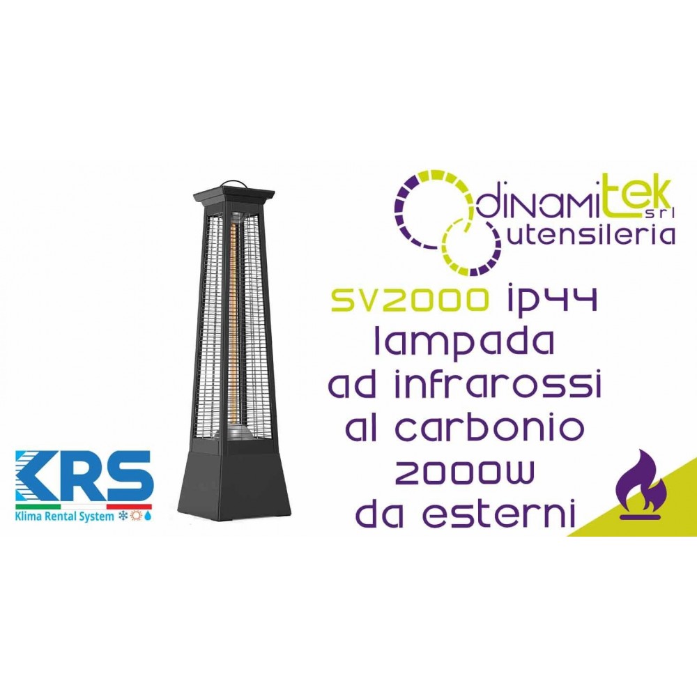 KRS SV2000 LAMPADA AD INFRAROSSI AL CARBONIO 2000W PER ESTERNI IP44 Dinamitek 1