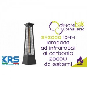 KRS SV2000 LAMPADA AD INFRAROSSI AL CARBONIO 2000W PER ESTERNI IP44 Dinamitek 1