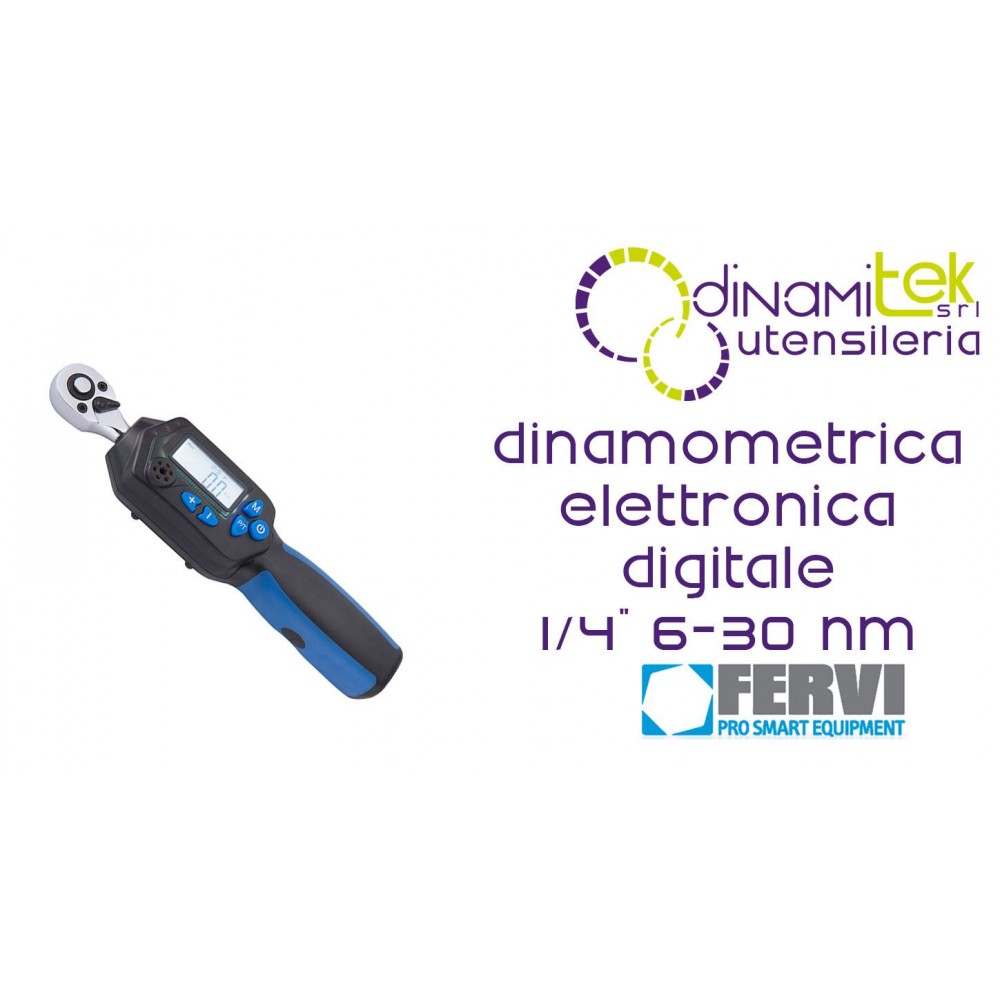 0809/030 CHIAVE DINAMOMETRICA ELETTRONICA DIGITALE 6-30 Nm FERVI Dinamitek 1