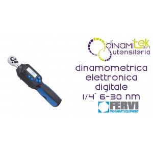 0809/030 CHIAVE DINAMOMETRICA ELETTRONICA DIGITALE 6-30 Nm FERVI Dinamitek 1