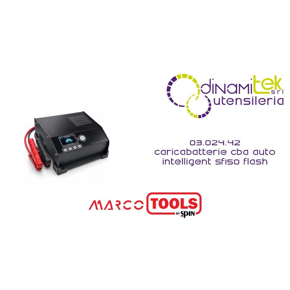 SPIN MARCO TOOLS 03.024.42 CARICABATTERIE CBA AUTO INTELLIGENT SF150 FLASH Dinamitek 1