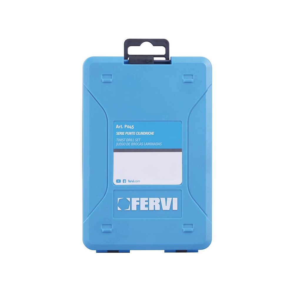 FERVI P045 SERIE PUNTE CILINDRICHE HSS 19 PZ 1-10MM DIN 338/N Dinamitek 3