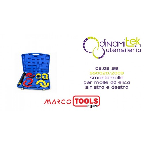 SPIN MARCO TOOLS 03.031.38 SS0020/2003 SMONTAMOLLE PER MOLLE AD ELICA SINISTRA E DESTRA Dinamitek 1