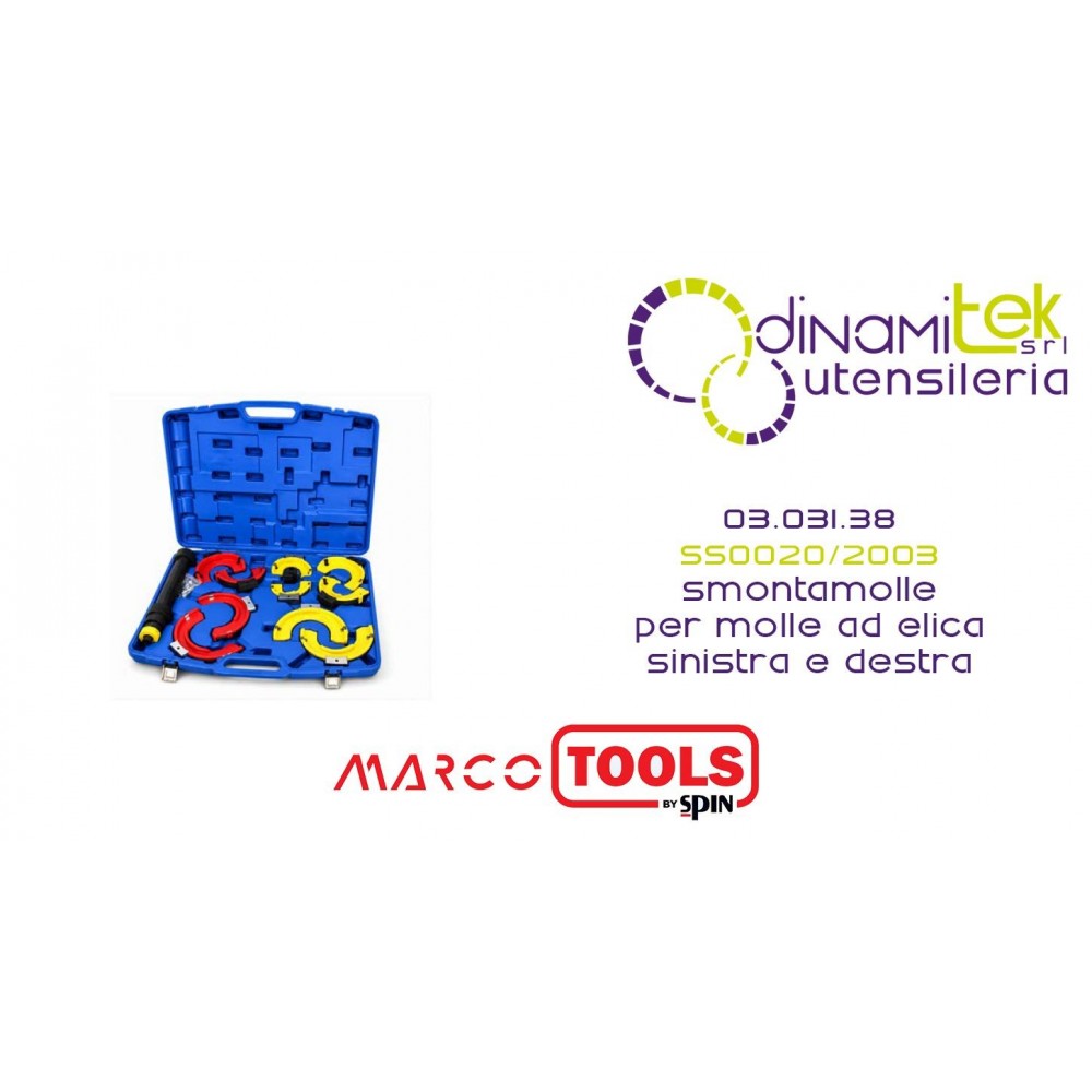 SPIN MARCO TOOLS 03.031.38 SS0020/2003 SMONTAMOLLE PER MOLLE AD ELICA SINISTRA E DESTRA Dinamitek 1