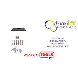 SPIN MARCO TOOLS 03.031.40 SET PUNZONI E PIASTRA PER PRESSA 50T Dinamitek 1