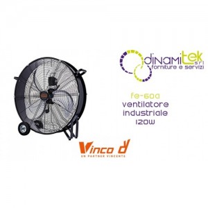 VINCO 70625 FE-60A VENTILATORE INDUSTRIALE 120W Dinamitek 1