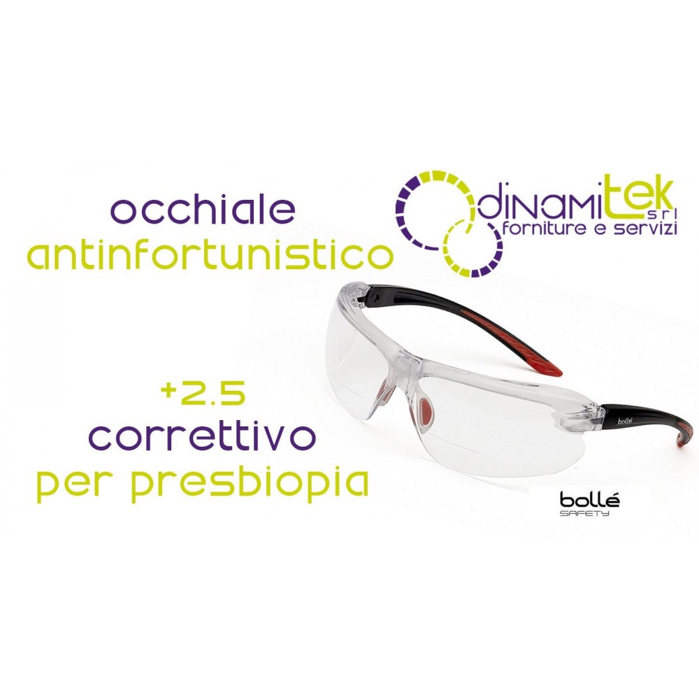 IRIDPSI15 GLASSES FOR PRESBYOPIA +2.5 BOLLE' SAFETY Dinamitek 1