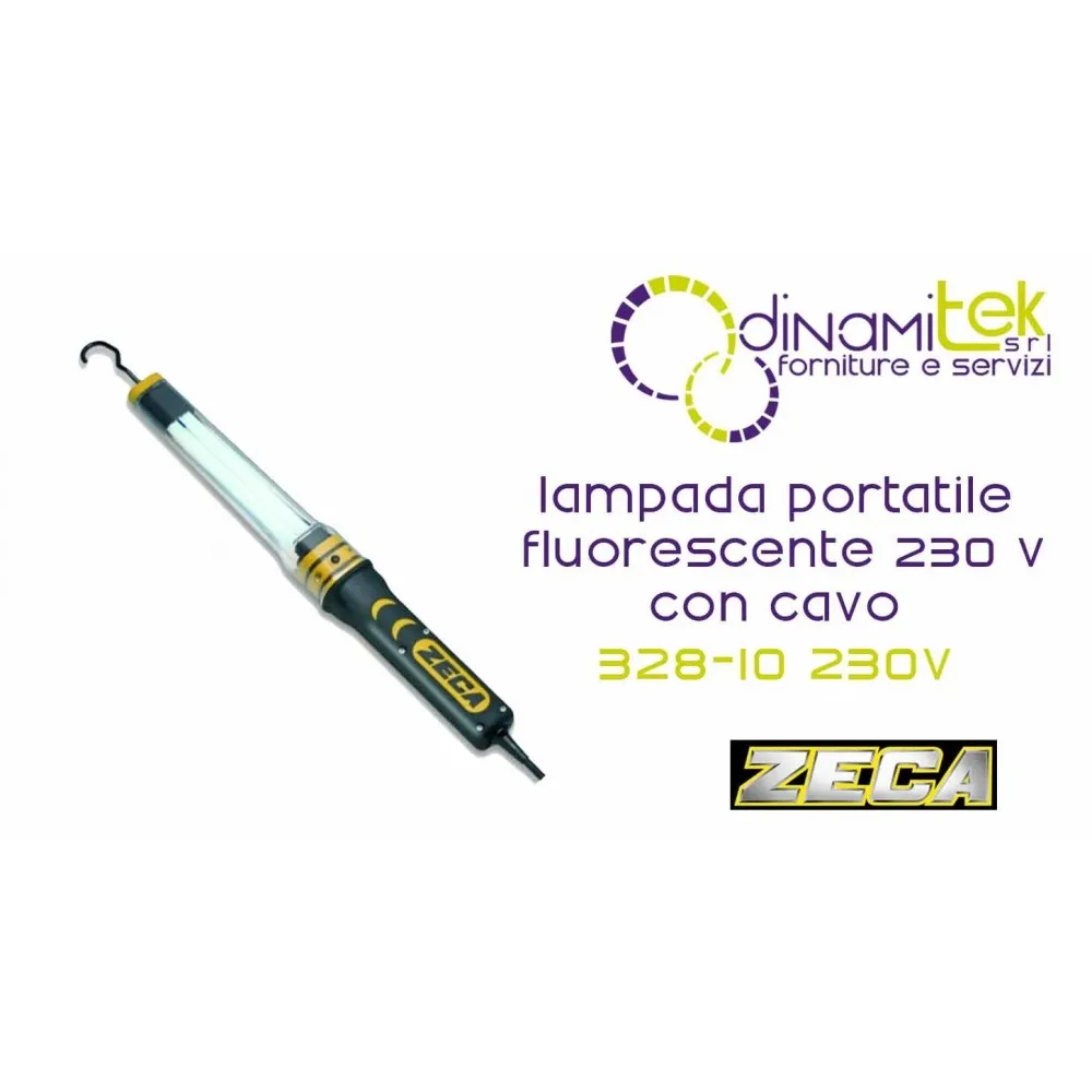 328/10 230V PORTABLE LAMPE FLUORESCENTE 230 V AVEC CâBLE DE 10 MT ZECA Dinamitek 1