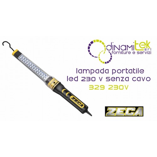 329 230V LED LAMPE PORTATIVE 230 V AUCUN CâBLE ZECA Dinamitek 1