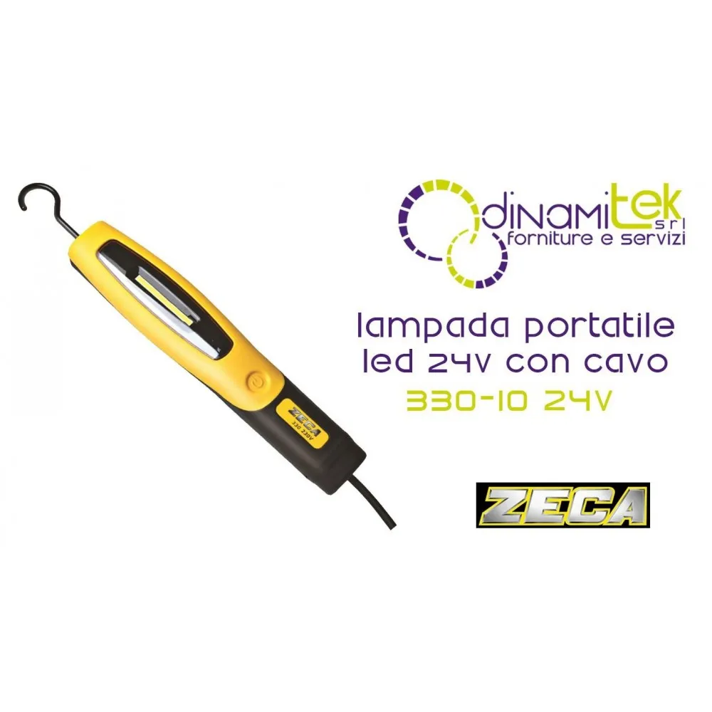 330/10 24V LAMPADA PORTATILE A LED 24V CON CAVO 10 MT ZECA Dinamitek 1