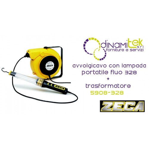 5908/328 KABELAUFROLLER MIT TRAGBARER LAMPE LEUCHTSTOFF-328-TRANSFORMATOR, ZECA Dinamitek 1