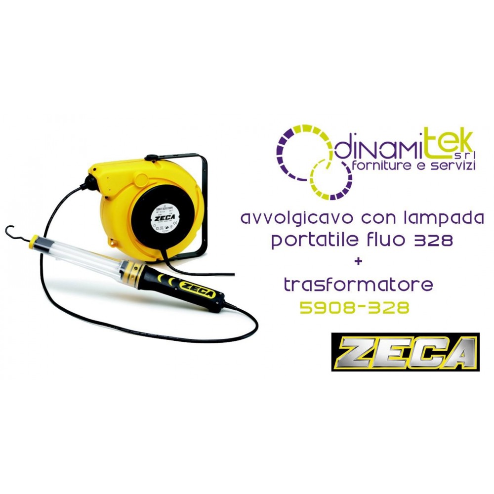 5908/328 KABELAUFROLLER MIT TRAGBARER LAMPE LEUCHTSTOFF-328-TRANSFORMATOR, ZECA Dinamitek 1