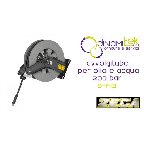 8443 SCHLAUCHAUFROLLER ZECA SERIE 8400 FüR öL UND WASSER BEI 200 BAR SCHLAUCH-SCHWARZ-M 18 - DIAM INT-ROHR 10 MM Dinamitek 1