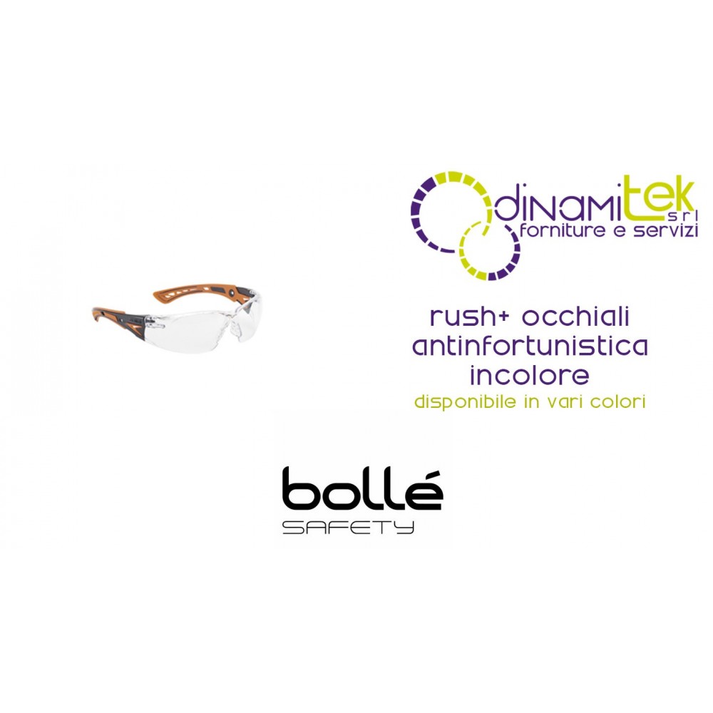 BRILLE ANTINFORTUNISTICIOLORE RUSH+ INC BOLLE' SAFETY Dinamitek 1