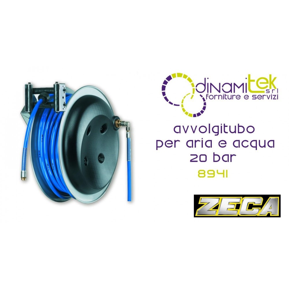 8941 CARRETE DE MANGUERA DE ZECA SERIE, 8900 PARA EL AIRE Y EL AGUA 10 BAR TUBO M 17 - DIAM INT TUBO DE 19 MM Dinamitek 1