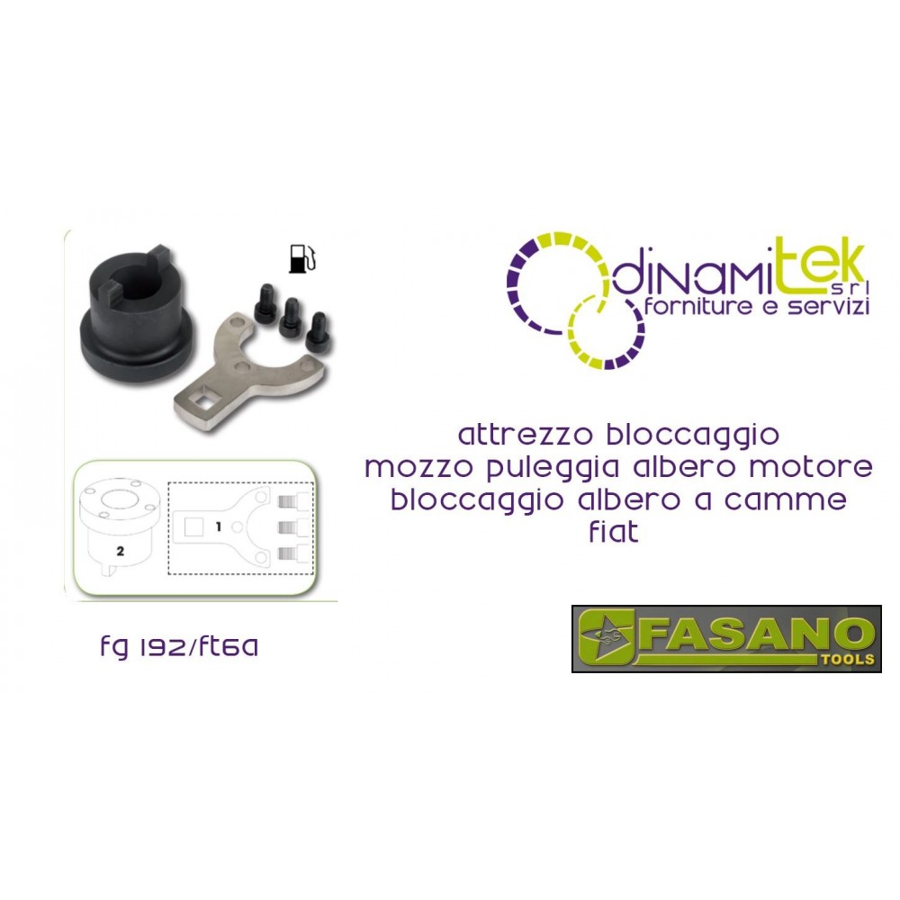 TOOL CLAMPING HUB-RIEMENSCHEIBE FASANO TOOLS DIE ANTRIEBSWELLE DES MOTORS UND VERRIEGELN SIE DIE NOCKENWELLE FIAT Dinamitek 1