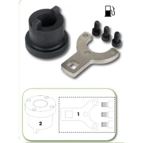 ATTREZZO BLOCCAGGIO MOZZO PULEGGIA ALBERO MOTORE E BLOCCAGGIO ALBERO A CAMME FIAT FASANO TOOLS per nuovi motori FIAT Multijet Dinamitek 2