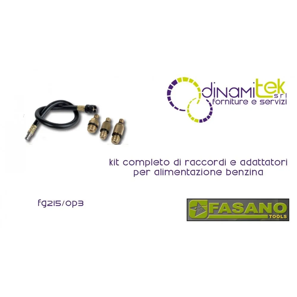 KIT MIT FITTINGS UND ADAPTER ZU LIEFERN KRAFTSTOFF FASANO TOOLS VOLL Dinamitek 1