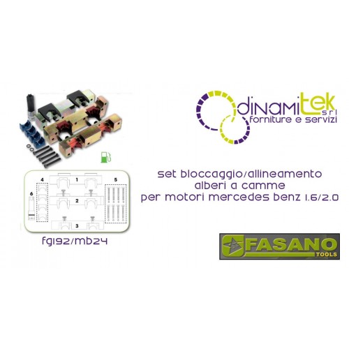 RéGLER LE VERROUILLAGE/ALIGNEMENT CAMES FASANO OUTILS POUR MOTEUR MERCEDES BENZ 1.6/2.0 Dinamitek 1