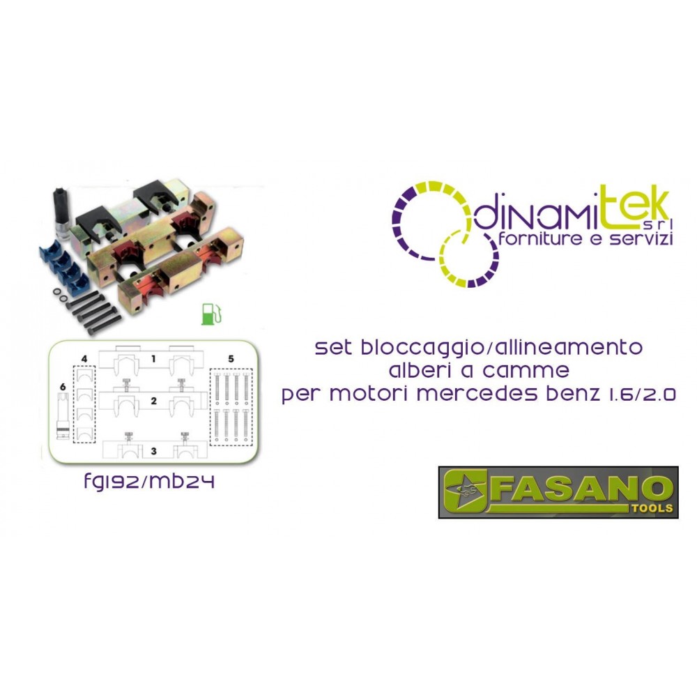 RéGLER LE VERROUILLAGE/ALIGNEMENT CAMES FASANO OUTILS POUR MOTEUR MERCEDES BENZ 1.6/2.0 Dinamitek 1