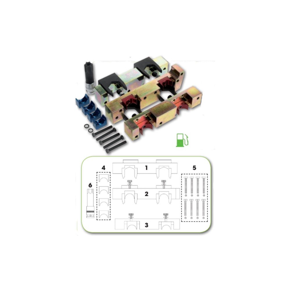 RéGLER LE VERROUILLAGE/ALIGNEMENT CAMES FASANO OUTILS POUR MOTEUR MERCEDES BENZ 1.6/2.0 Dinamitek 2