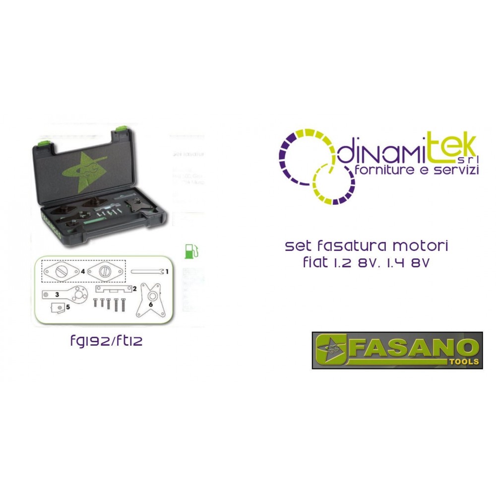 SET ADJUSTMENT FIAT ENGINES FASANO TOOLS 1.2 8V, 1.4 8V Dinamitek 1