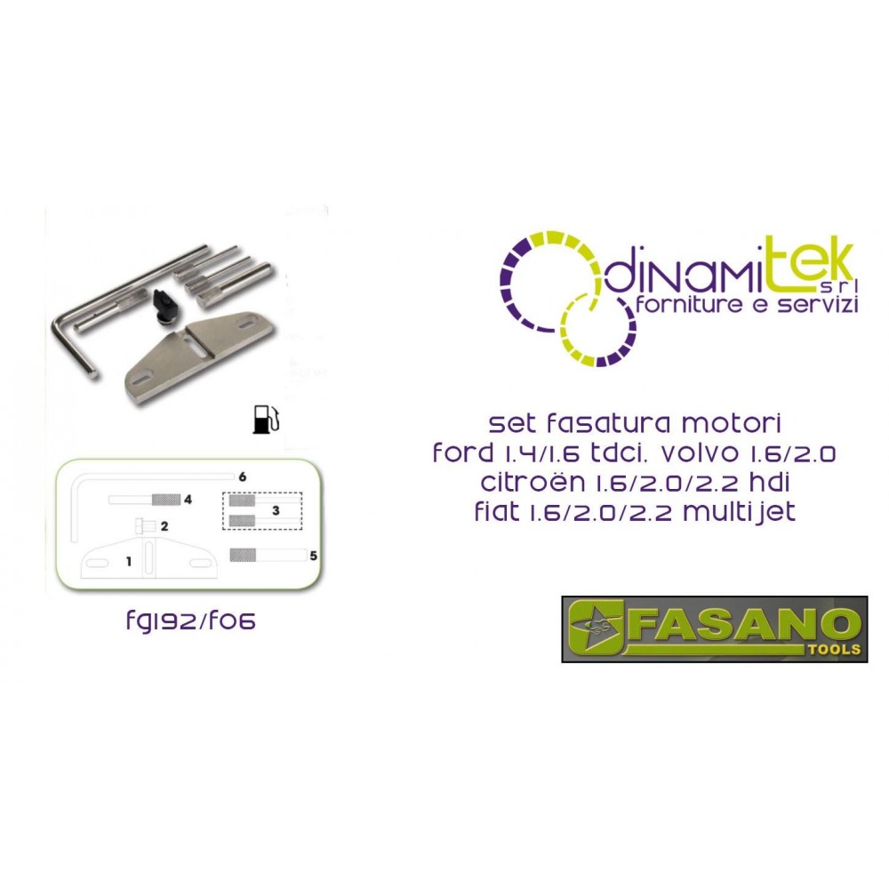 ESTABLECER LOS MOTORES DE FASE FASANO TOOLS FORD 1.4/1.6 TDCI, VOLVO 1.6/2.0, CITROEN 1.6/2.0/2.2 IDH, FIAT 1.6/2.0/2.2 MULTIJET Dinamitek 1