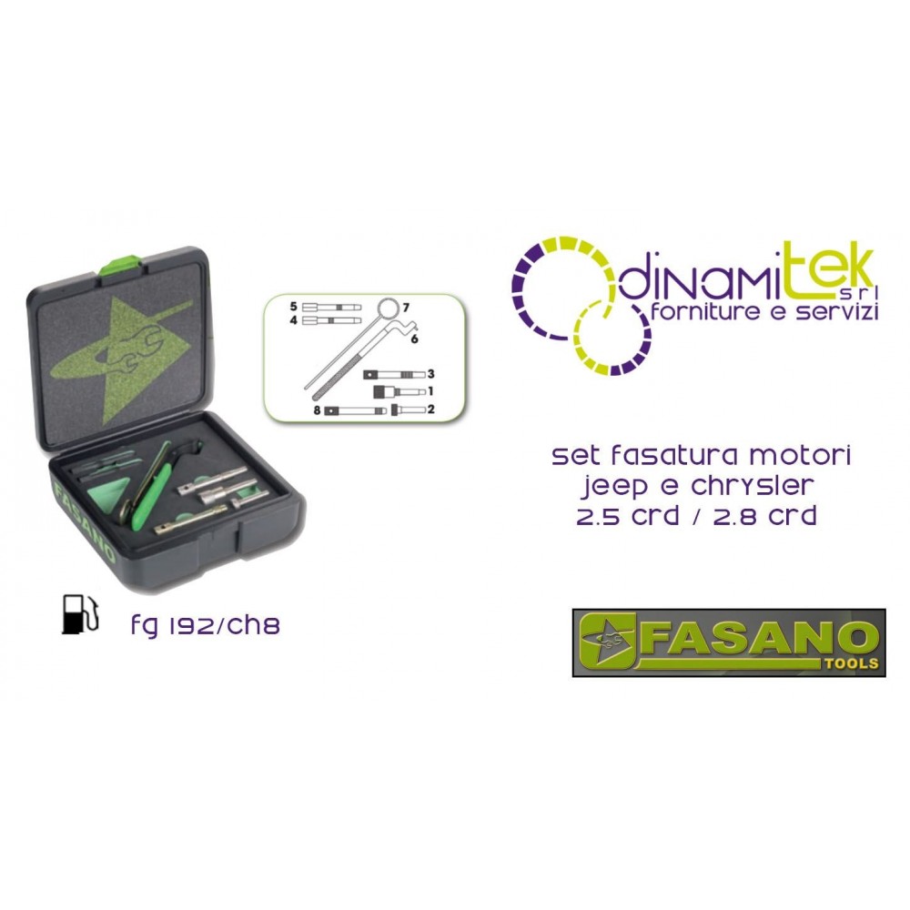 PHASE DE MOTEURS, JEEP ET CHRYSLER FASANO OUTILS DE 2.5 CRD / 2.8 CRD Dinamitek 1