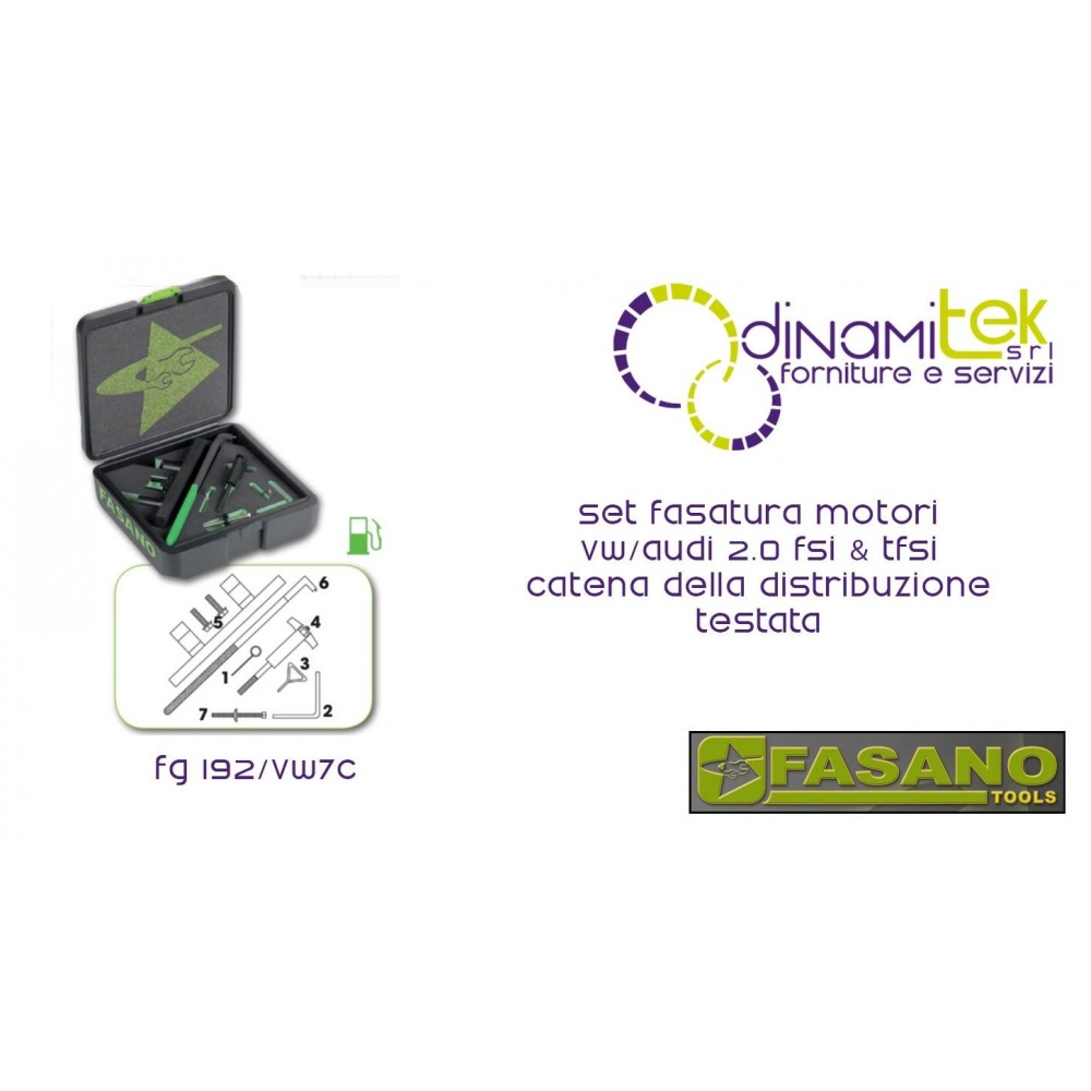 SET MESSA IN FASE MOTORI VW/AUDI FASANO TOOLS 2.0 FSI & TFSI CATENA DELLA DISTRIBUZIONE NELLA TESTATA Dinamitek 1