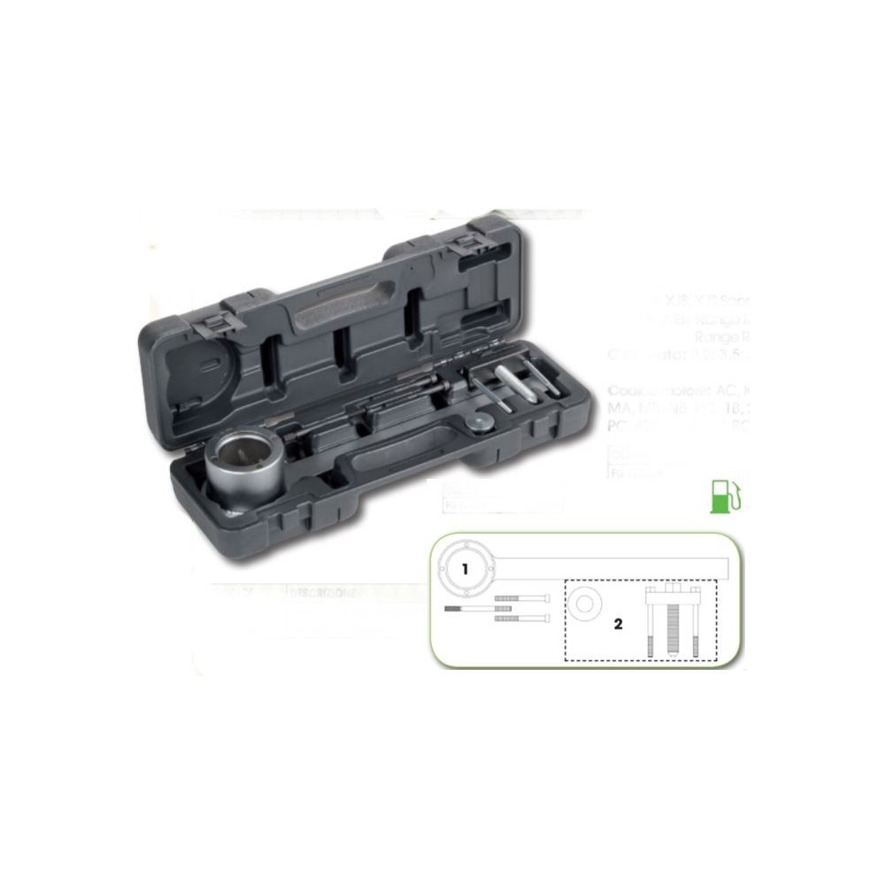 SET RIMOZIONE/INSTALLAZIONE PULEGGIA ALBERO MOTORE JAGUAR & LAND ROVER FASANO TOOLS V8 Dinamitek 2