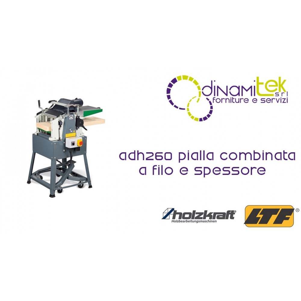 HOLZKRAFT - HOL5903260 - CEPILLADORA COMBINADA DE ALAMBRE Y EL ESPESOR DE LA MODELO ADH260 DE TAMAñO FIJO DE LA TABLA 1030X280 M Dinamitek 1