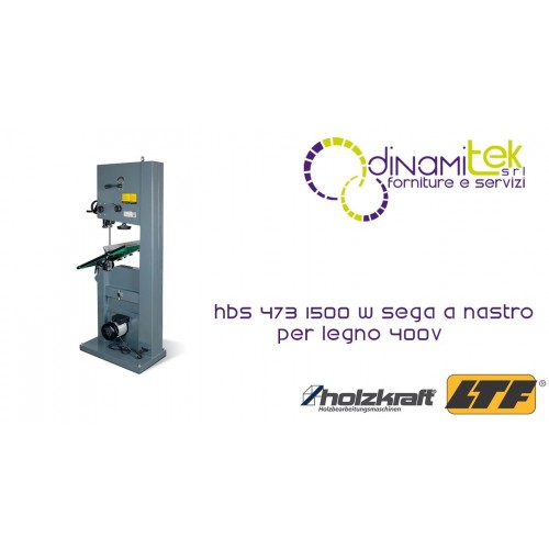 HOLZKRAFT - HOL5900471 - BAND SAW FOR WOOD MODEL HBS 471 - 400 V - CUTTING HEIGHT 285 MM - TABLE SIZE 535X485 MM Dinamitek 1