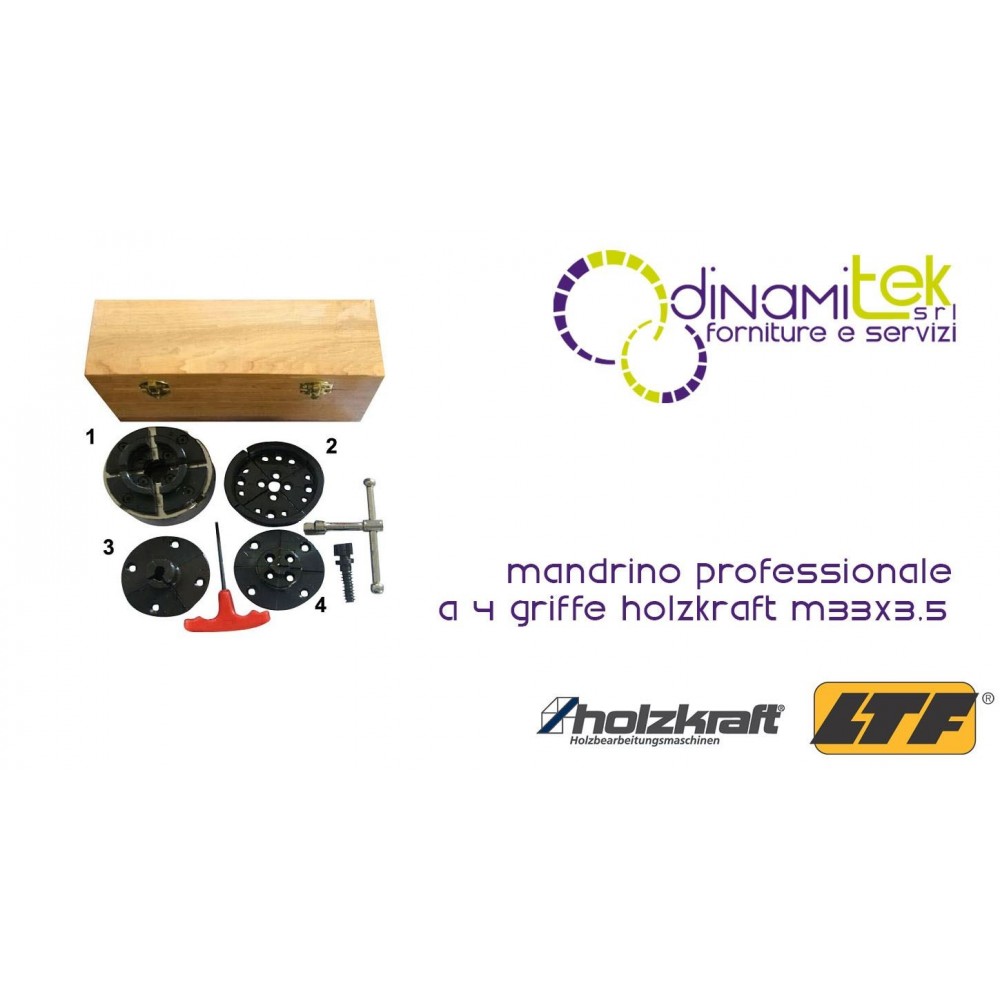 HOLZKRAFT - HOL5931054 - HUSILLO PROFESIONAL 4-MANDíBULA M33X3,5 Dinamitek 1