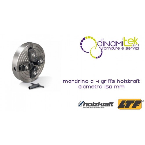 HOLZKRAFT - HOL5931020 - MANDRIN 4 MORS DIAMèTRE 150 MM Dinamitek 1