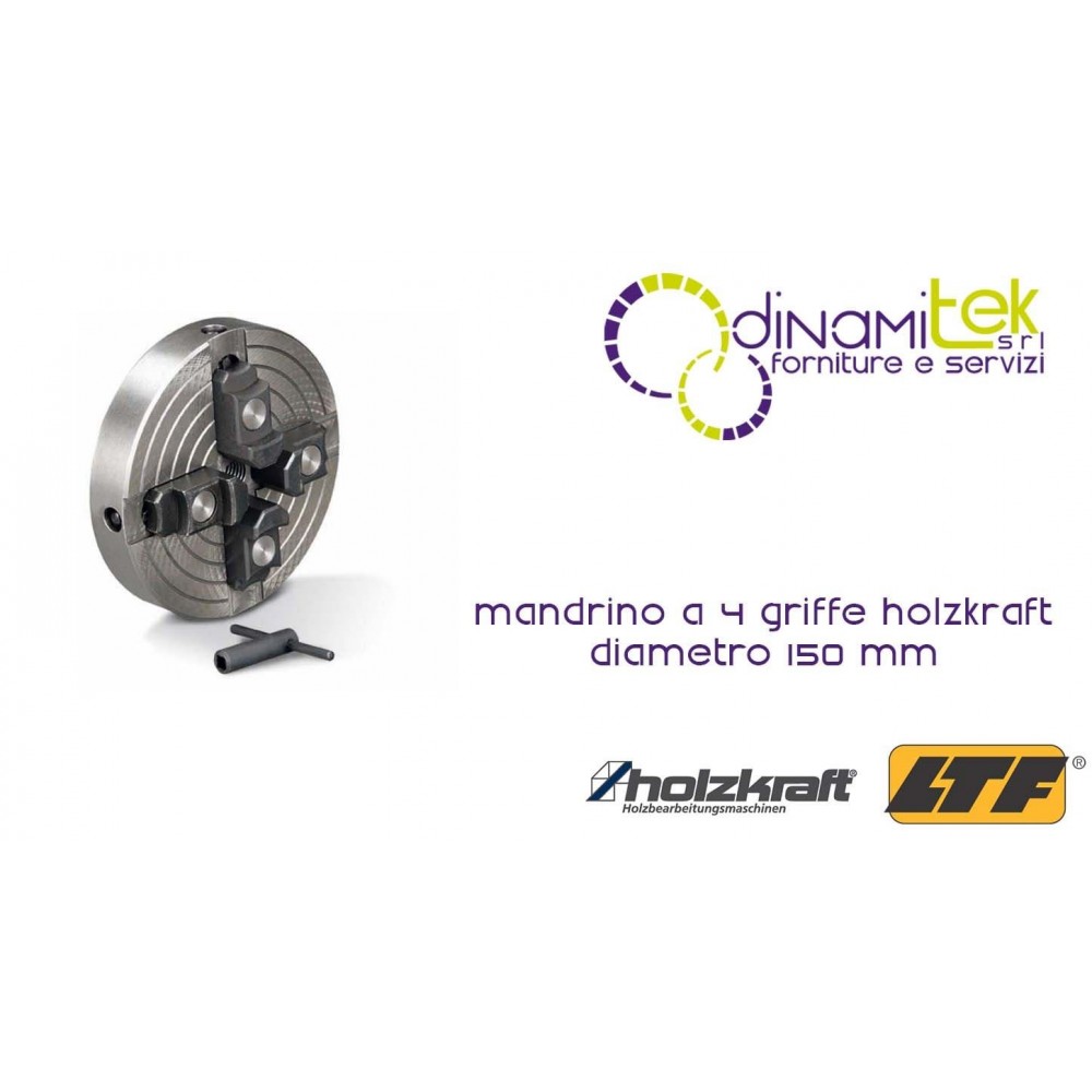 HOLZKRAFT - HOL5931020 - CHUCK 4-LA MANDíBULA DE DIáMETRO 150 MM Dinamitek 1