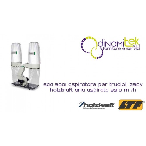 HOLZKRAFT - HOL5922301 - EXTRACTEUR POUR LES PUCES 230V - MODèLE AAS 3001 - AIR D'ADMISSION 3910 M3/H Dinamitek 1
