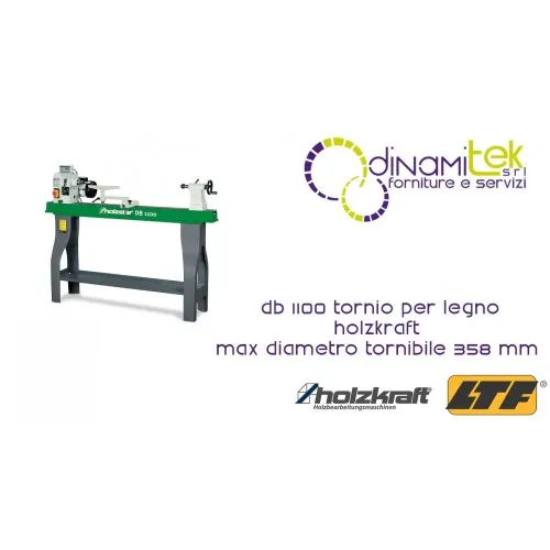 HOLZKRAFT - HOL5921100 - DREHMASCHINE FüR HOLZ-MODELL DB 1100 - MAX DURCHMESSER DREHEN 358 MM Dinamitek 1