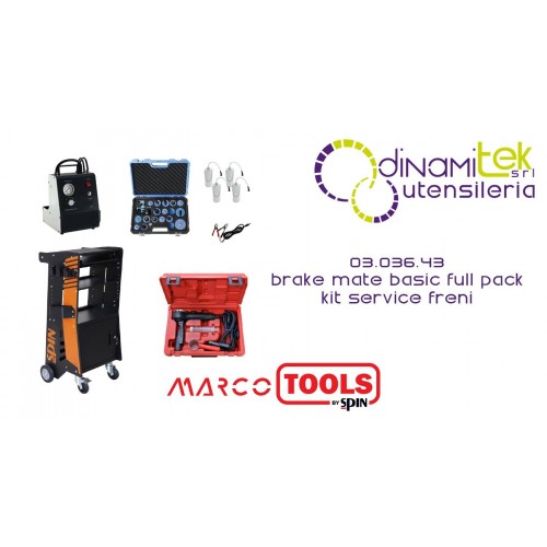SPIN MARCO TOOLS 03.036.43 BRAKE MATE BASIC FULL PACK KIT SERVICE FRENI Dinamitek 1