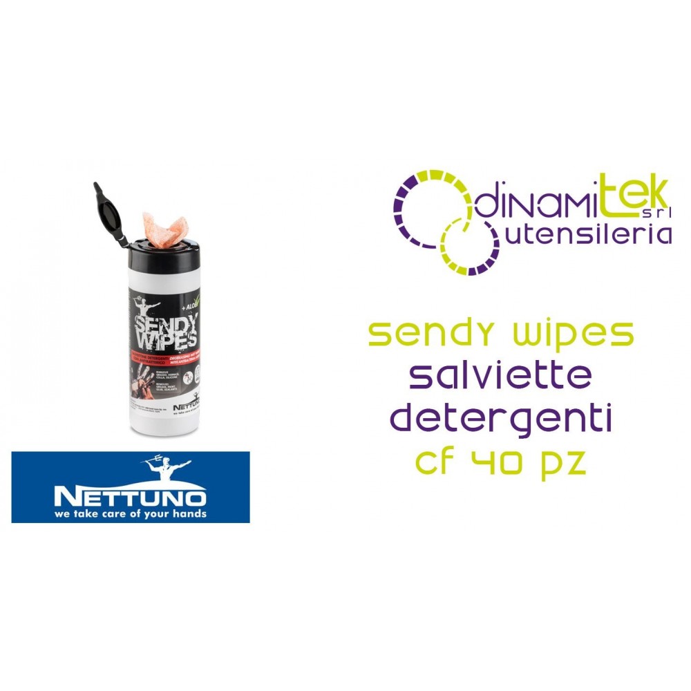 NETTUNO SALVIETTE DETERGENTI SENDY WIPES Dinamitek 1 cf 40 pz